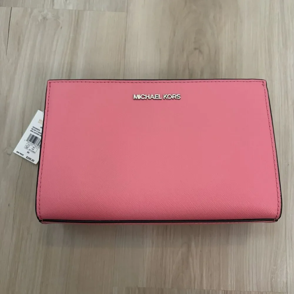 MICHAEL KORS  SHEILA SMALL EAST WEST SHOULDER CROSSBODY BAG TEA ROSE